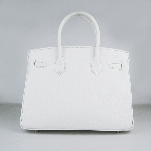 Replica Hermes Birkin 30CM Togo Leather Bag White 6088 On Sale - Click Image to Close